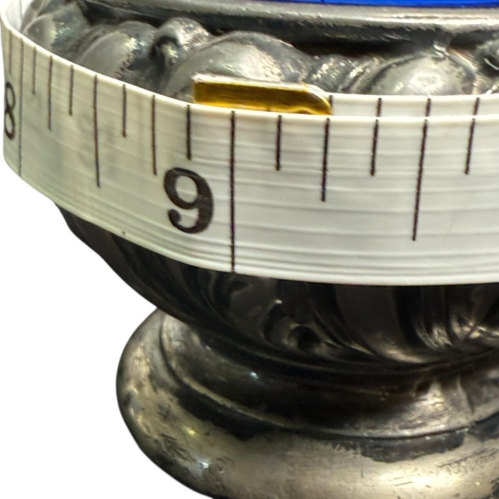 WB MFG CO (WEIDLICH BROS) 3853 SILVER EMBOSSED NOUVEAU SALT CELLAR – EARLY 1900s - Picture 8 of 11